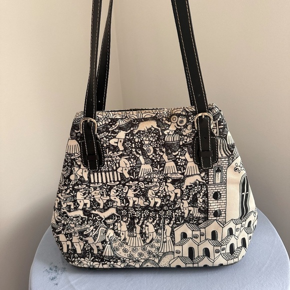 Vintage RARE Pineda Covalin Shoulder Bag with Leather Strap - Picture 4 of 4